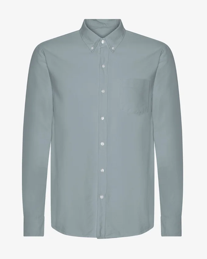 Organic Button Down Shirt - Azul acero