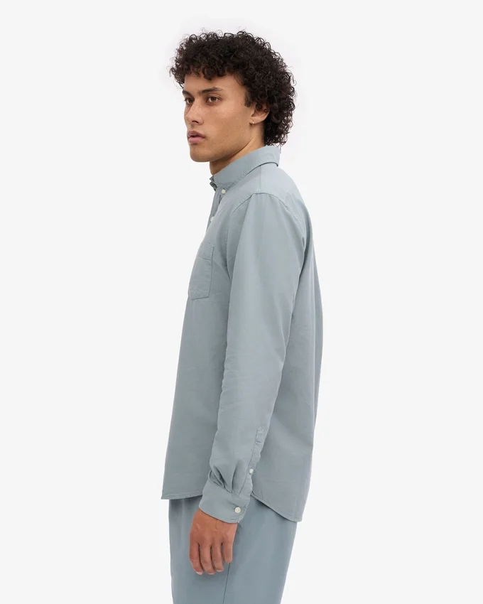 Organic Button Down Shirt - Azul acero