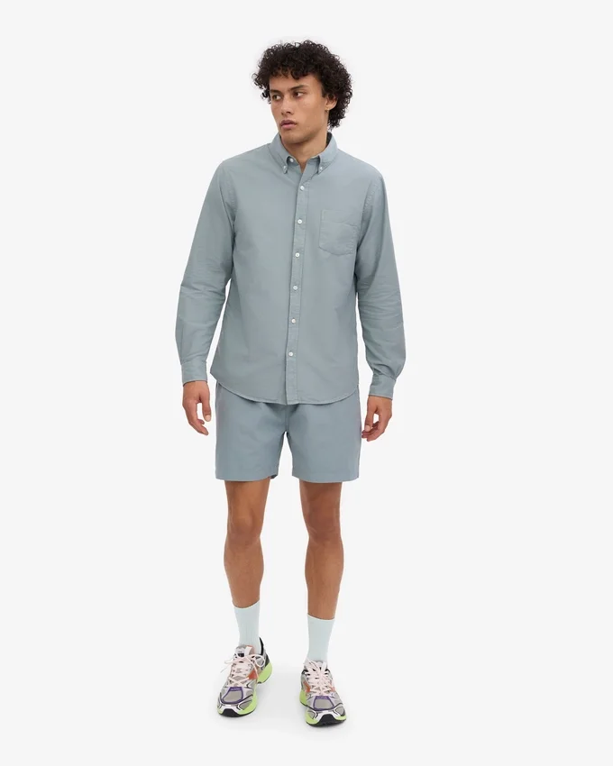 Organic Button Down Shirt - Azul acero