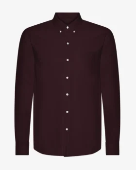 Organic Button Down Shirt - Rojo sangre de buey