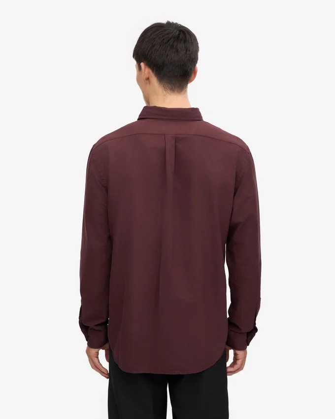 Organic Button Down Shirt - Rojo sangre de buey