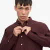 Organic Button Down Shirt - Rojo sangre de buey