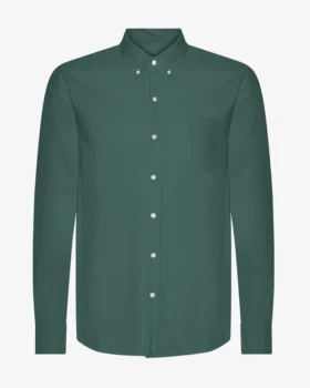 Organic Button Down Shirt - Verde esmeralda