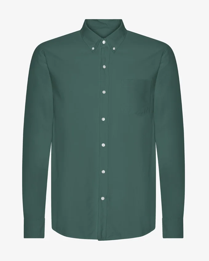 Organic Button Down Shirt - Verde esmeralda