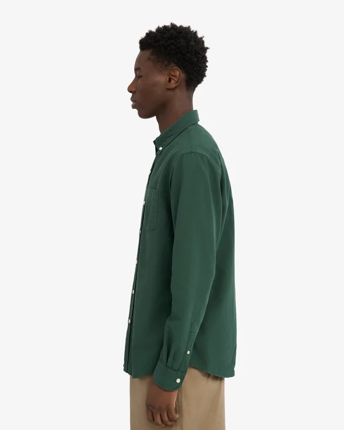 Organic Button Down Shirt - Verde esmeralda