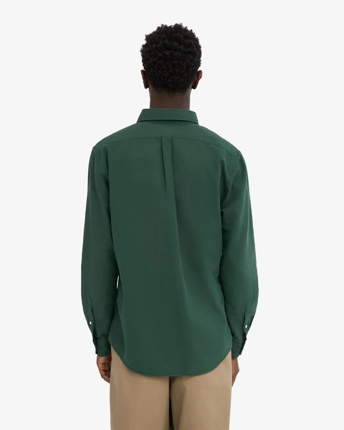Organic Button Down Shirt - Verde esmeralda