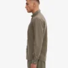 Organic Button Down Shirt - Verde oliva polvoriento