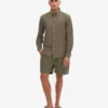 Organic Button Down Shirt - Verde oliva polvoriento