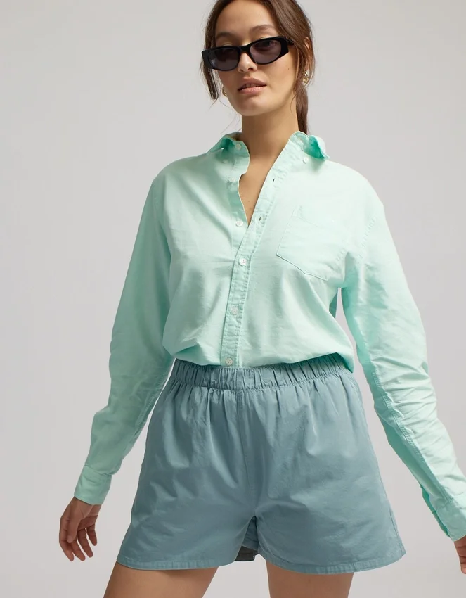 Organic Twill Shorts para mujer - Azul acero