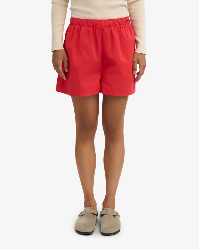 Organic Twill Shorts para mujer - Rojo mandarina