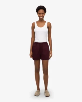 Organic Twill Shorts para mujer – Rojo sangre