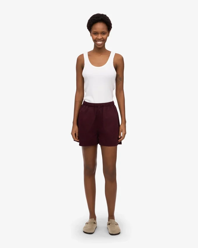 Organic Twill Shorts para mujer - Rojo sangre