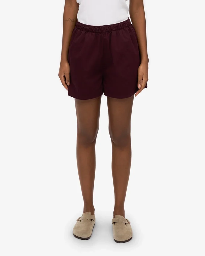 Organic Twill Shorts para mujer - Rojo sangre