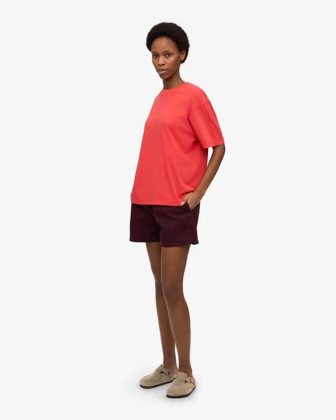 Organic Twill Shorts para mujer - Rojo sangre