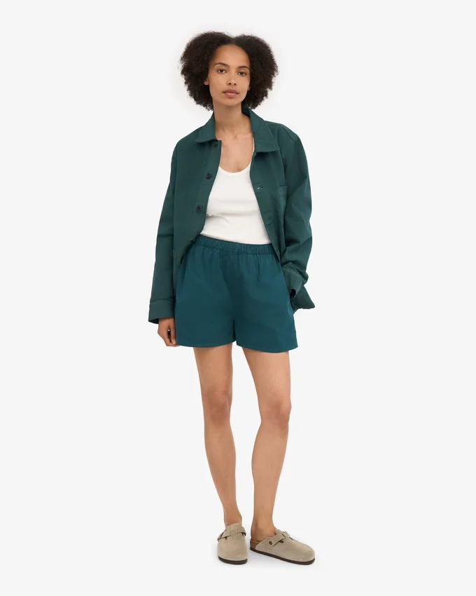 Organic Twill Shorts para mujer - Verde océano