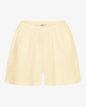 Pantalones cortos de lino - Amarillo suave
