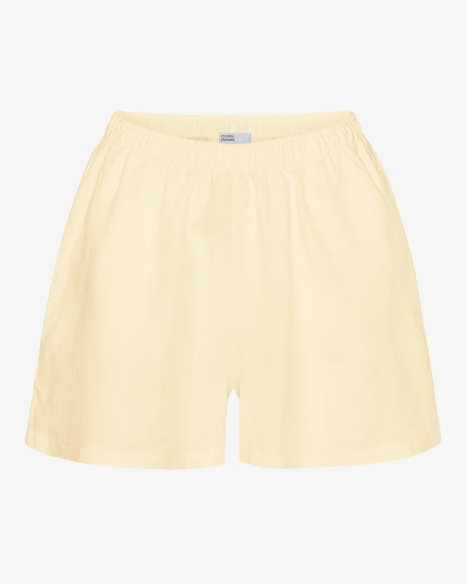 Pantalones cortos de lino - Amarillo suave