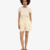 Pantalones cortos de lino - Amarillo suave