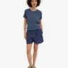 Pantalones cortos de lino - Azul marino