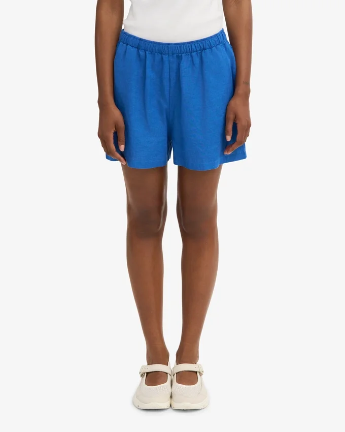 Pantalones cortos de lino - Azul Pacífico