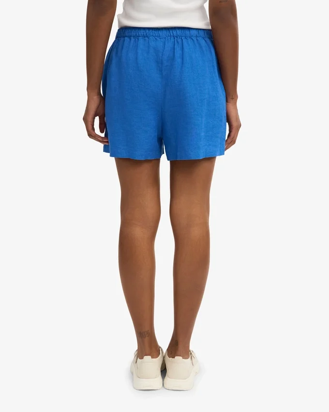 Pantalones cortos de lino - Azul Pacífico