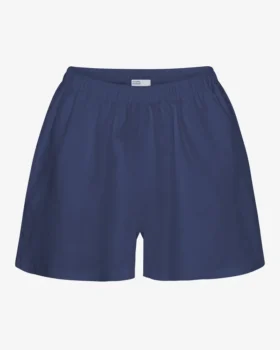 Pantalones cortos de lino - Azul petróleo