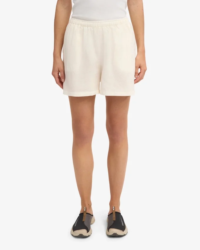Pantalones cortos de lino - Blanco marfil