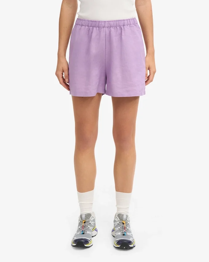 Pantalones cortos de lino - Lavanda suave