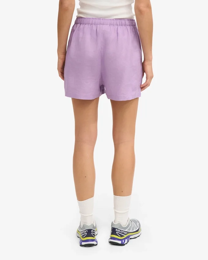 Pantalones cortos de lino - Lavanda suave