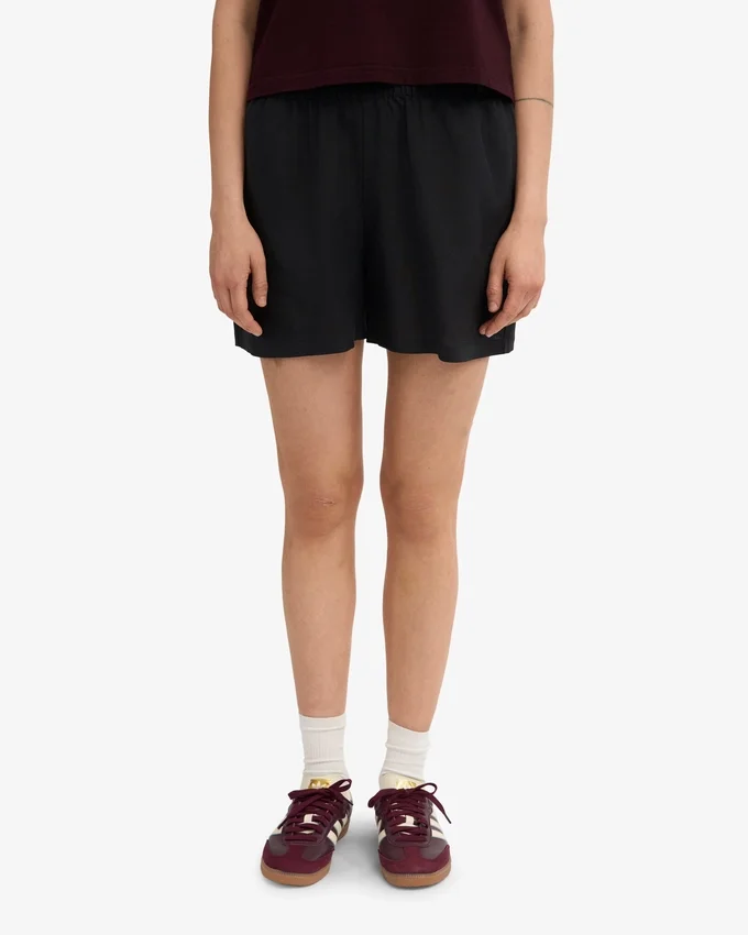 Pantalones cortos de lino - Negro intenso