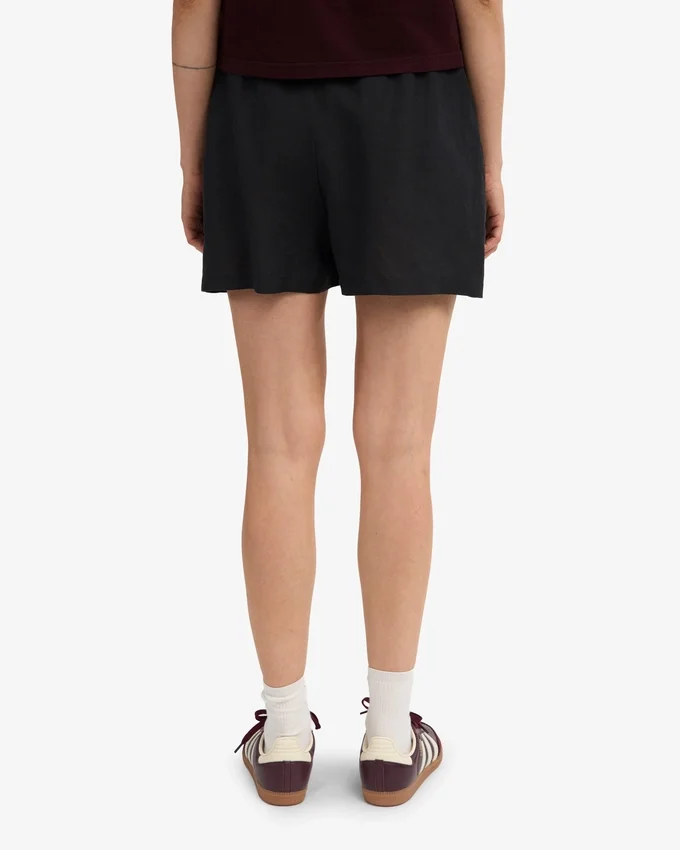 Pantalones cortos de lino - Negro intenso
