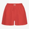 Pantalones cortos de lino - Rojo mandarina