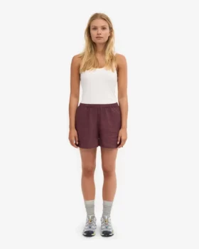 Pantalones cortos de lino – Rojo sangre