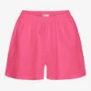 Pantalones cortos de lino - Rosa chicle