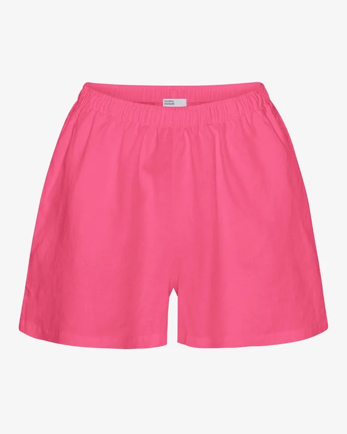 Pantalones cortos de lino - Rosa chicle