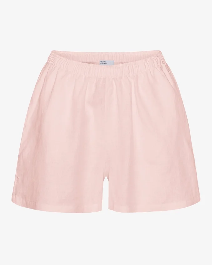 Pantalones cortos de lino - Rosa desvaído