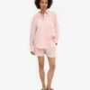 Pantalones cortos de lino - Rosa desvaído