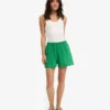 Pantalones cortos de lino - Verde Kelly