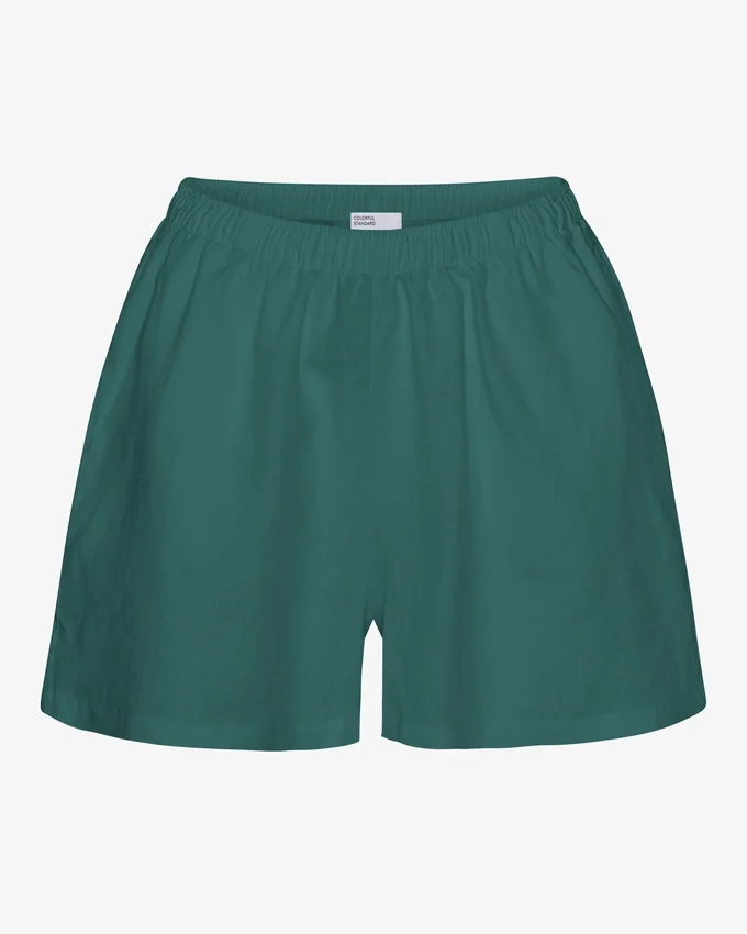 Pantalones cortos de lino - Verde océano