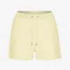Pantalones cortos de sudadera orgánicos para mujer - Amarillo suave