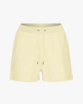 Pantalones cortos de sudadera orgánicos para mujer - Amarillo suave
