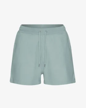 Pantalones cortos de sudadera orgánicos para mujer - Azul acero