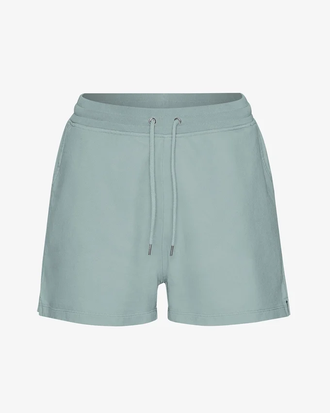 Pantalones cortos de sudadera orgánicos para mujer - Azul acero