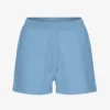 Pantalones cortos de sudadera orgánicos para mujer - Azul mar
