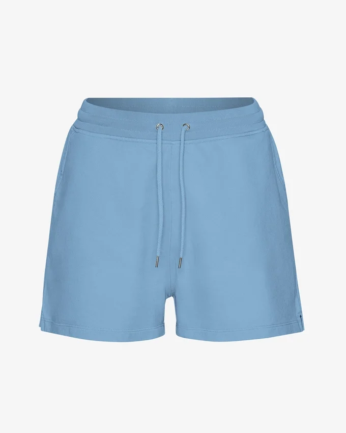 Pantalones cortos de sudadera orgánicos para mujer - Azul mar