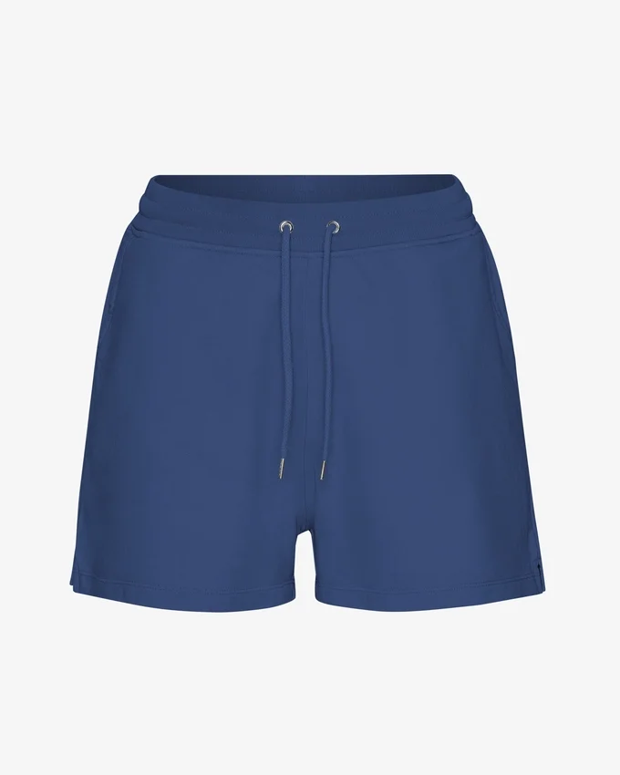 Pantalones cortos de sudadera orgánicos para mujer - Azul marino