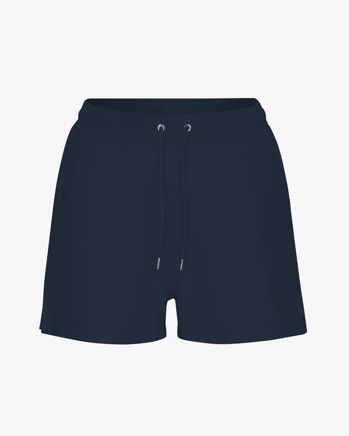Pantalones cortos de sudadera orgánicos para mujer - Azul marino