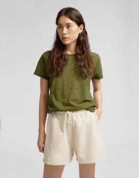 Pantalones cortos de sudadera orgánicos para mujer – Azul Pacífico