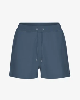 Pantalones cortos de sudadera orgánicos para mujer - Azul petróleo