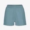 Pantalones cortos de sudadera orgánicos para mujer - Azul piedra